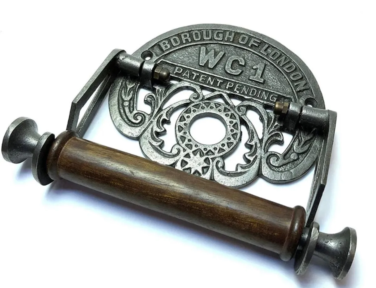 Cast Iron Retro Vintage Rustic Toilet Roll Holder - Image 4