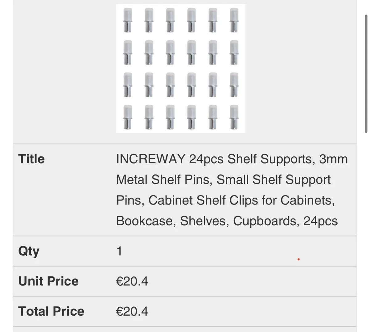 INCREWAY 24pcs Shelf Supports
