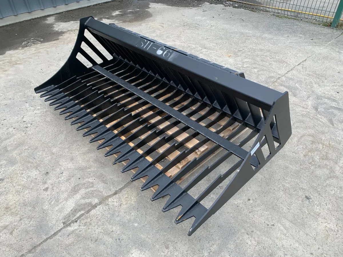 BID ONLINE NOW - NEW/UNUSED SKIDSTEER ROCK BUCKETS - Image 1
