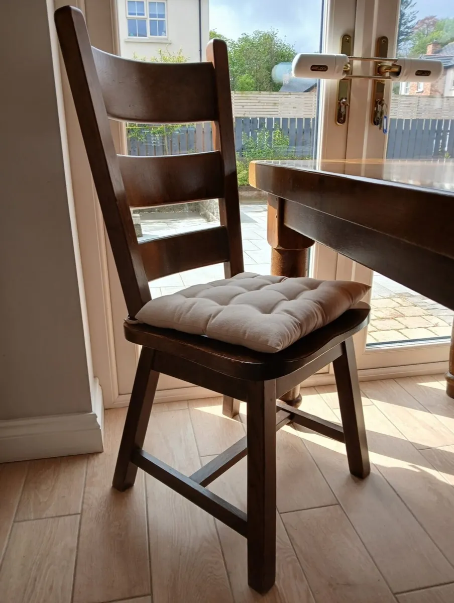 Oak Dining Table & 6 Chairs - Image 2