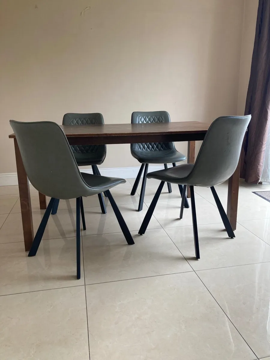 DINING TABLE AND CHAIRS - Image 1