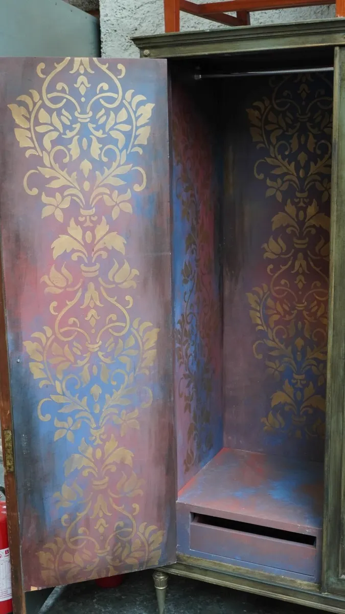 Upcycled Bedroom Set – Wardrobe & Chest of Drawer - Image 3