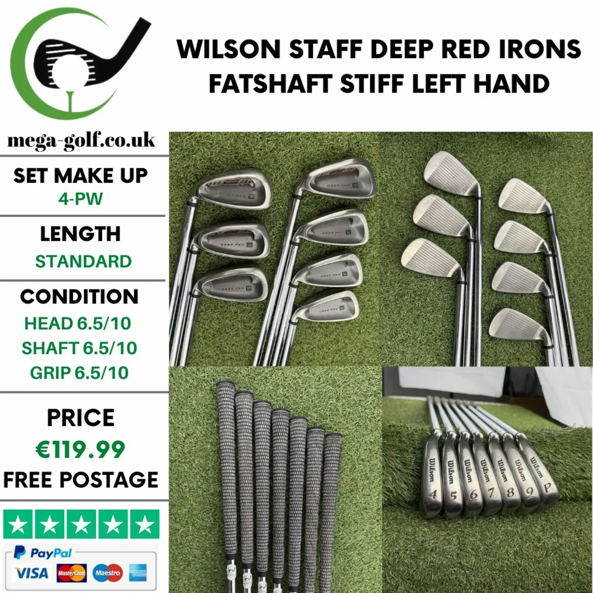 WILSON STAFF DEEP RED IRONS / 4-PW /FATSHAFT STIFF - Image 1