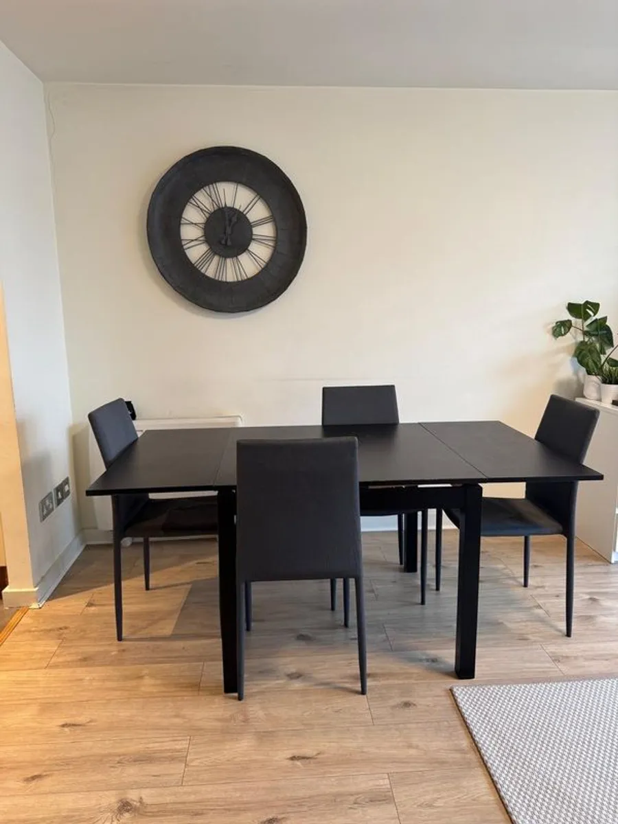 IKEA BJURSTA Extendable Dining Table - Black - Image 2