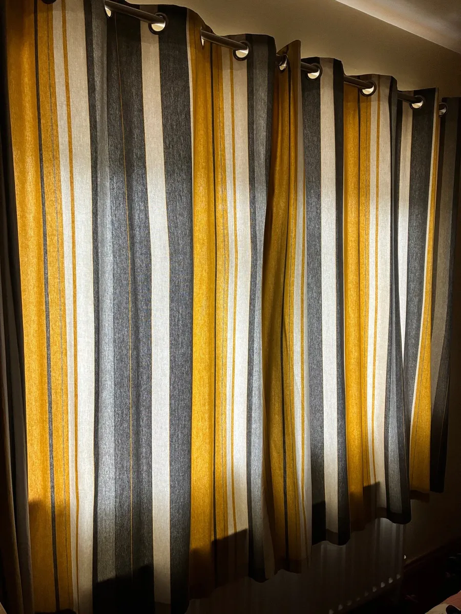 Grey & Ochre Curtains - Image 2