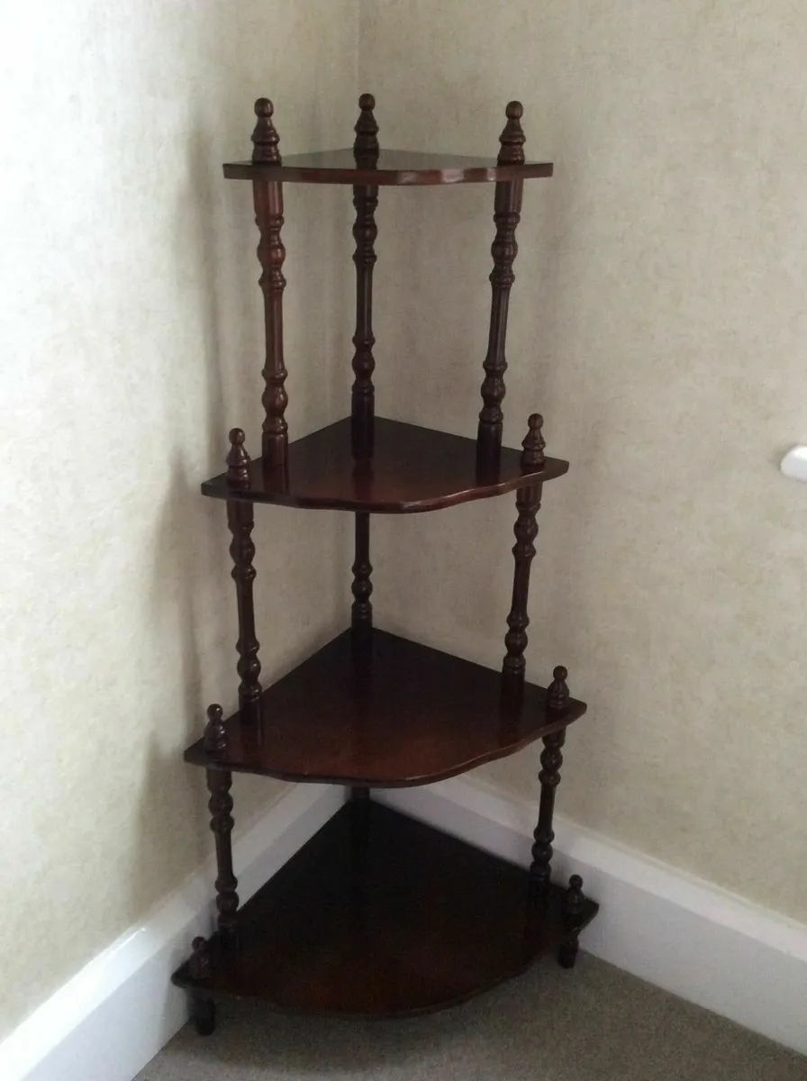 Mahogany Whatnot Shelving Unit