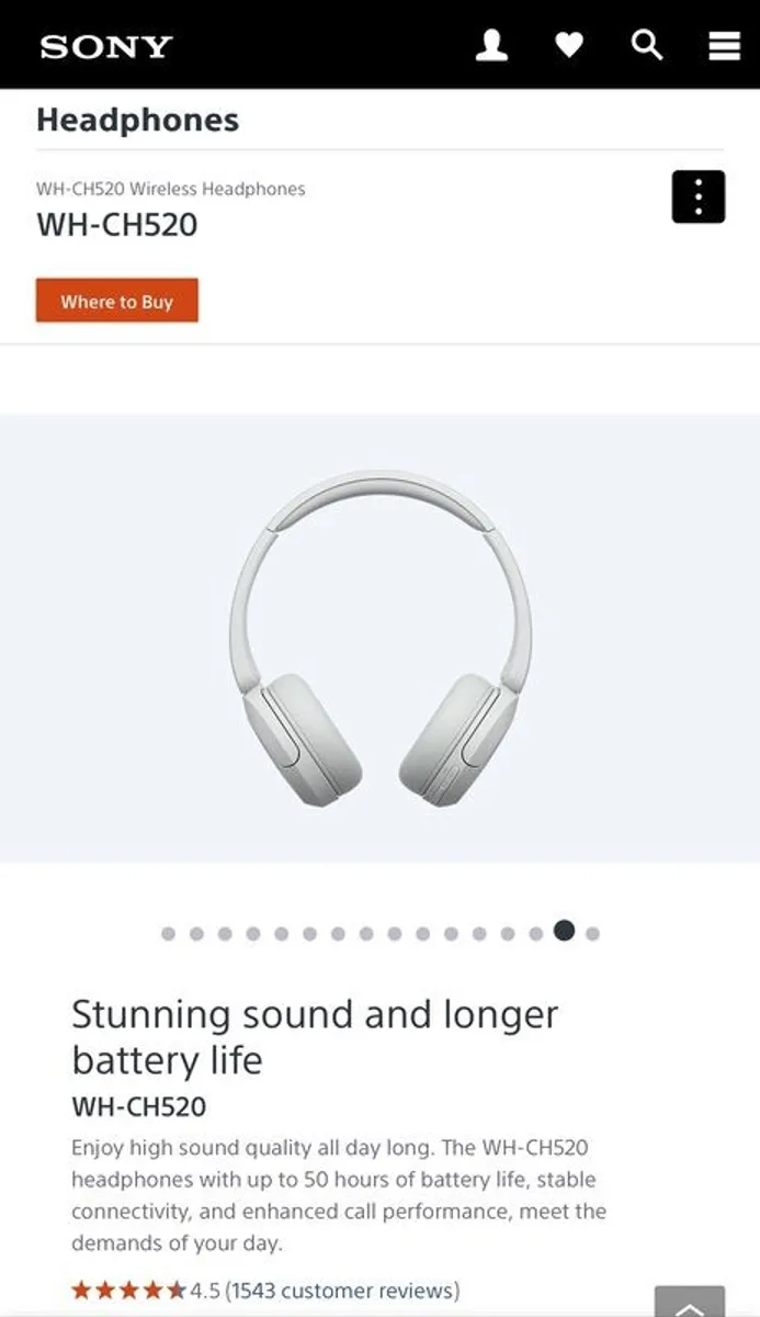 Sony Headphones WH-CH520 - BNIB - Image 2