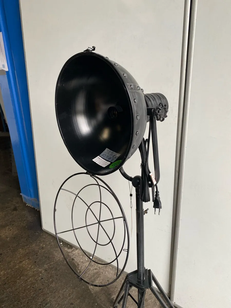 Metallic Black Adjustable Tripod Floor Lamp - Image 3