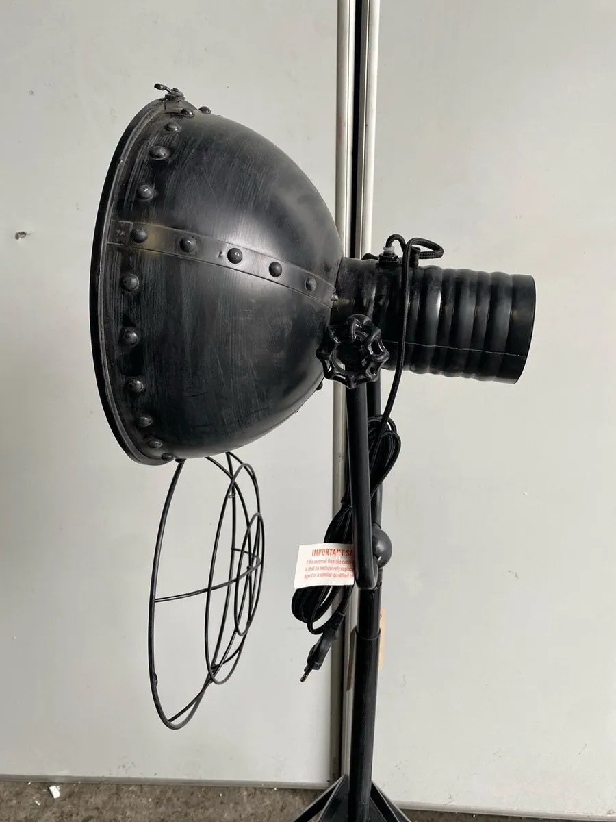 Metallic Black Adjustable Tripod Floor Lamp - Image 4