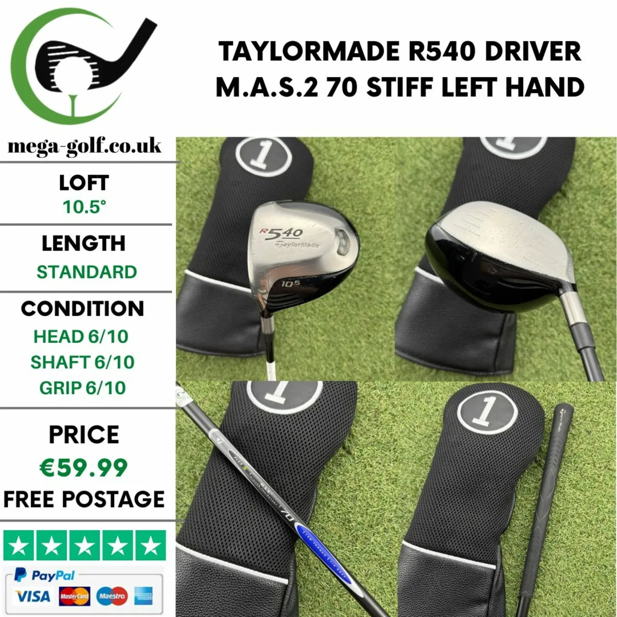 TAYLORMADE R540 DRIVER / 10.5° / M.A.S.2 70 STIFF - Image 1