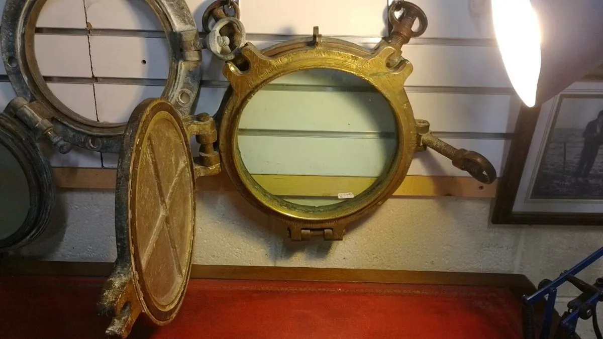Antique Brass Ships Porthole - Image 1
