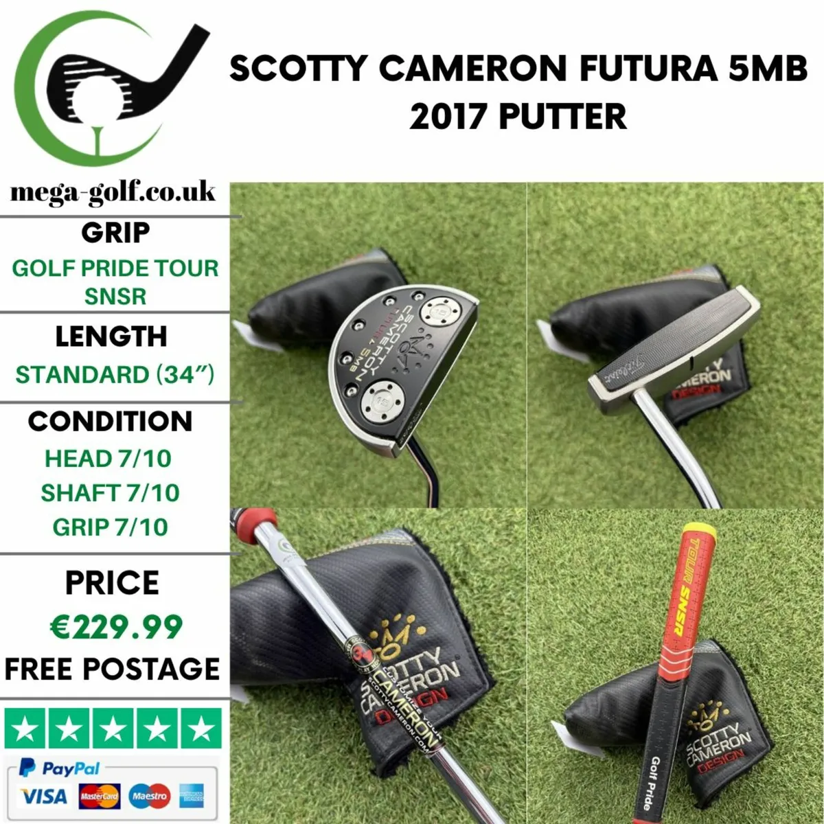 SCOTTY CAMERON FUTURA 5MB 2017 PUTTER / 34″ - Image 1