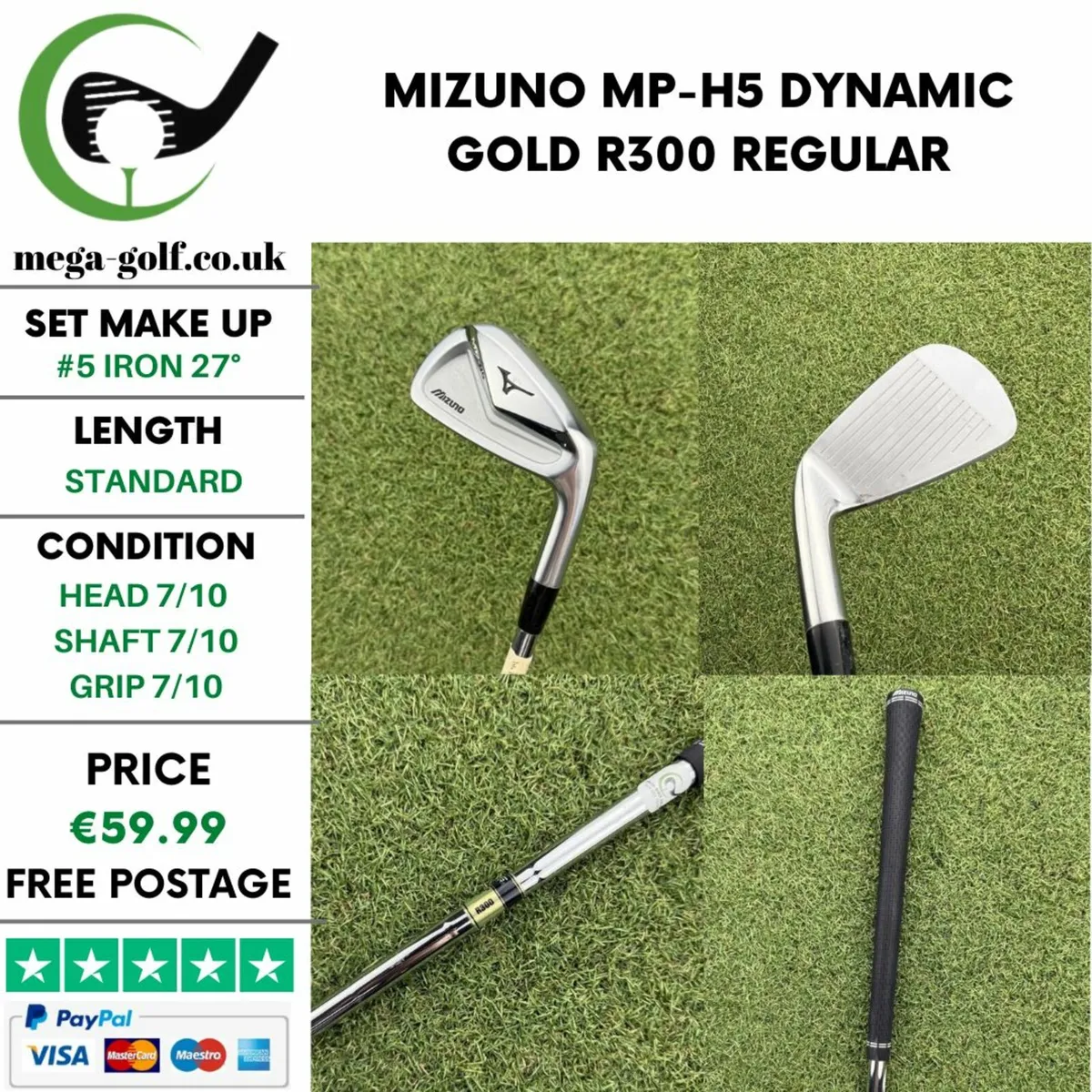 MIZUNO MP-H5 #5 IRON 27° / REGULAR - Image 1