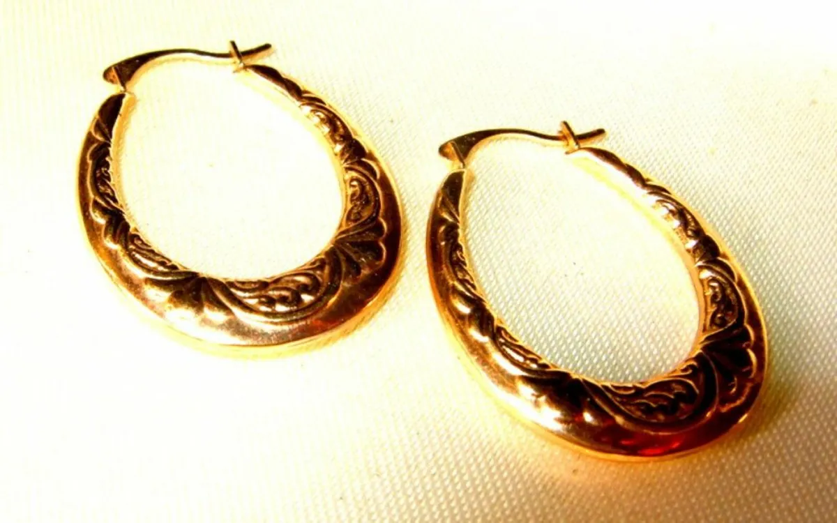 Vintage Hallmarked 9ct Gold Hoops - Image 4