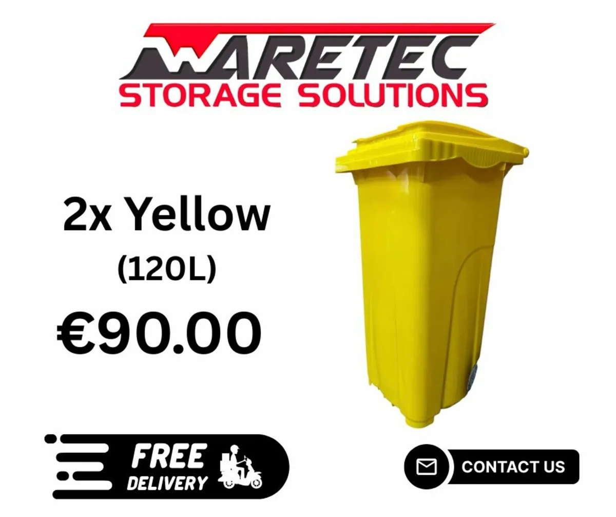 2 brand new wheelie bins FREE DELIVERY