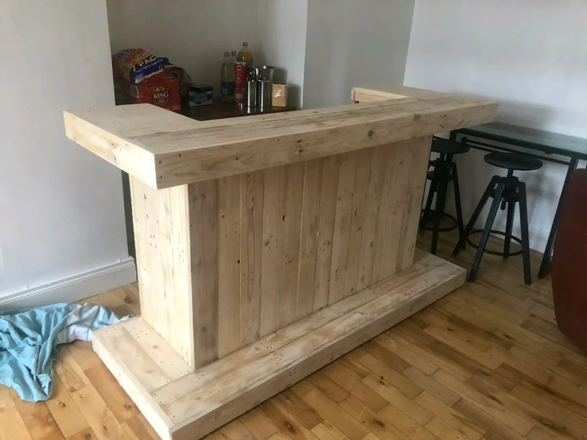 Handmade rustic homebar - Image 2