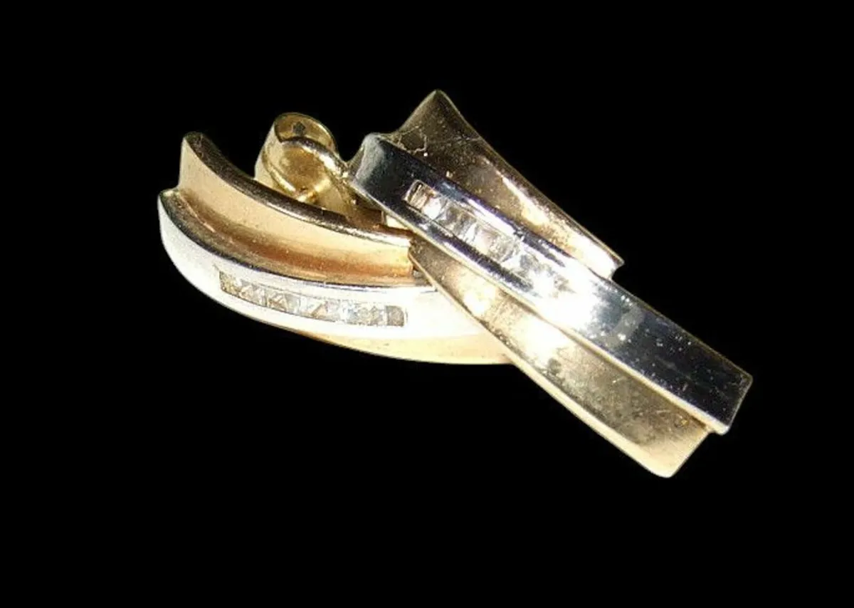Vintage Hallmarked 9ct Gold/Sapphire Earrings - Image 1