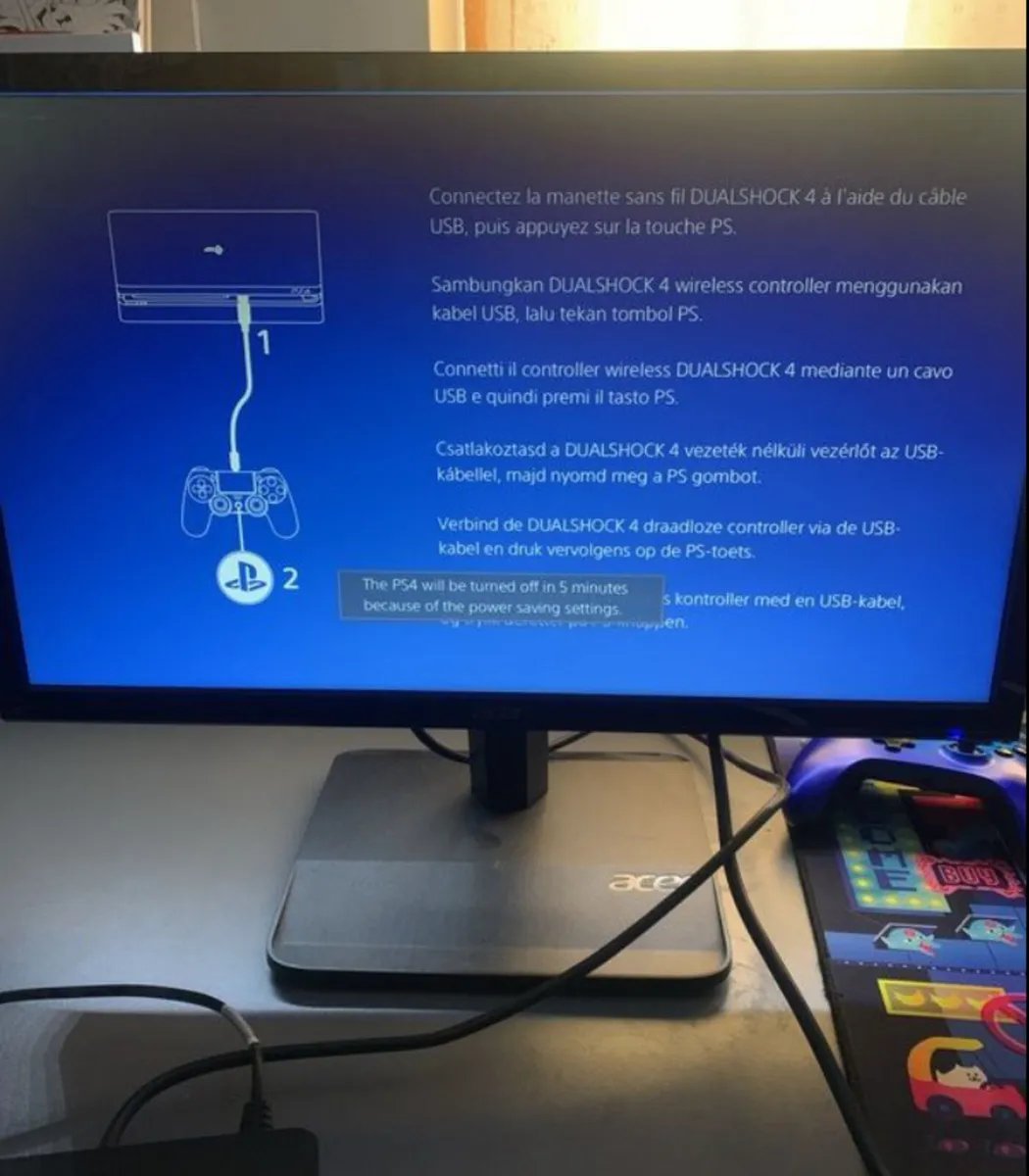 PS4 Slim + 4 Dualshock Controllers - Image 2