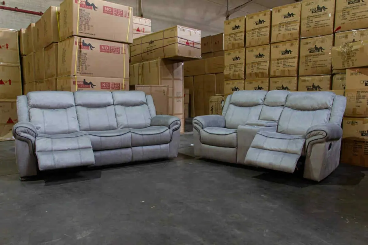 New 3+2 or 3+1+1 Denver Fabric Recliner - Image 1