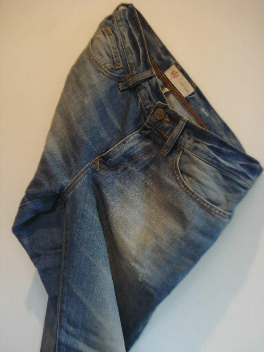 6 VINTAGE PAIRS OF RIVER ISLAND  MENS JEANS. - Image 3