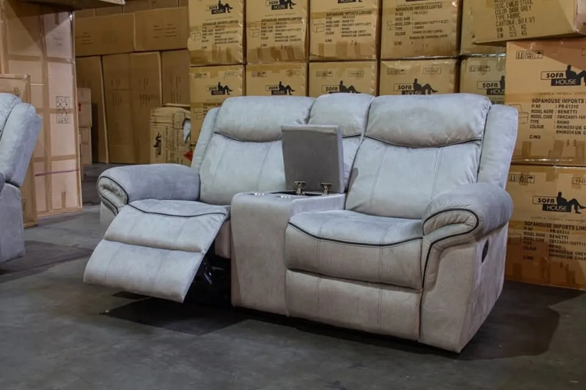 New 3+2 or 3+1+1 Denver Fabric Recliner - Image 1