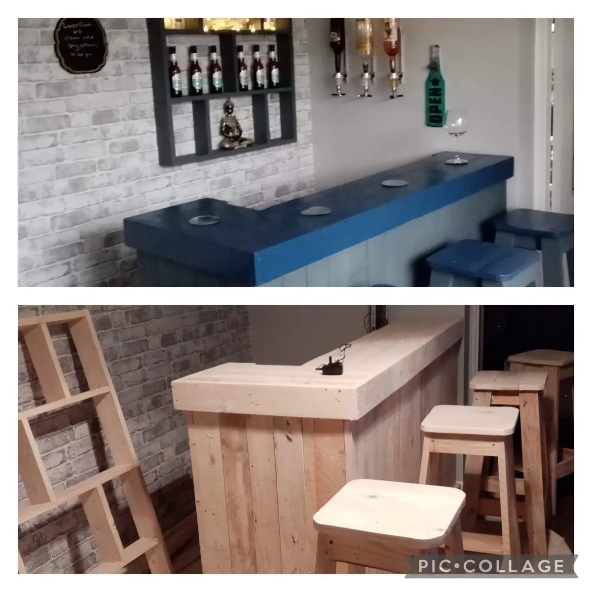 Handmade rustic homebar - Image 4