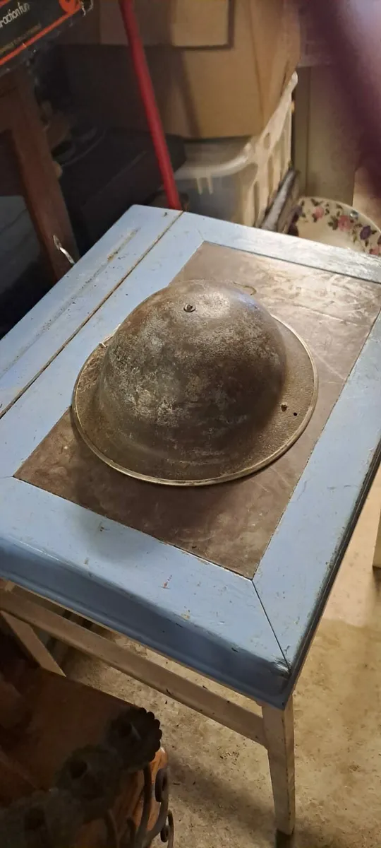Vintage British Army Helmet - Image 1