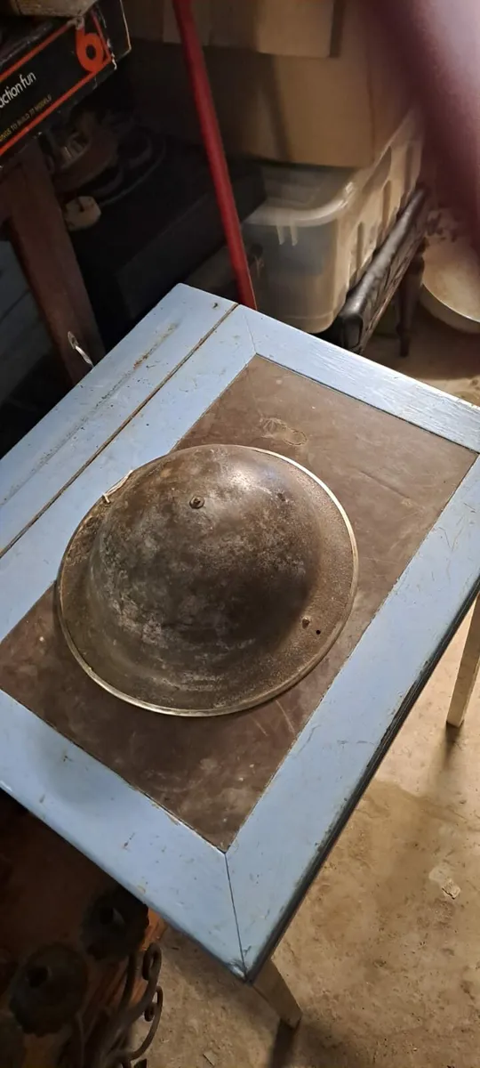 Vintage British Army Helmet - Image 2