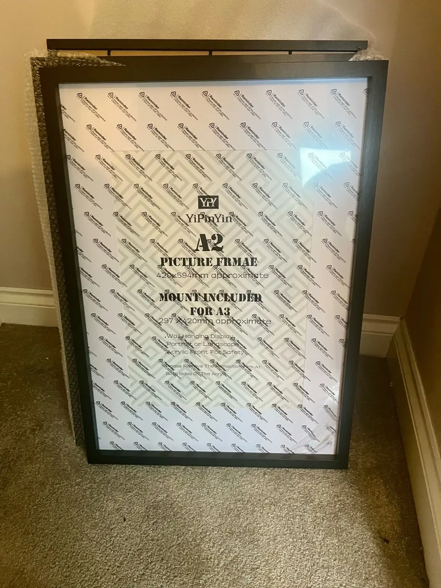 3 Brand New A2 Black Frames . Never Used! - Image 4