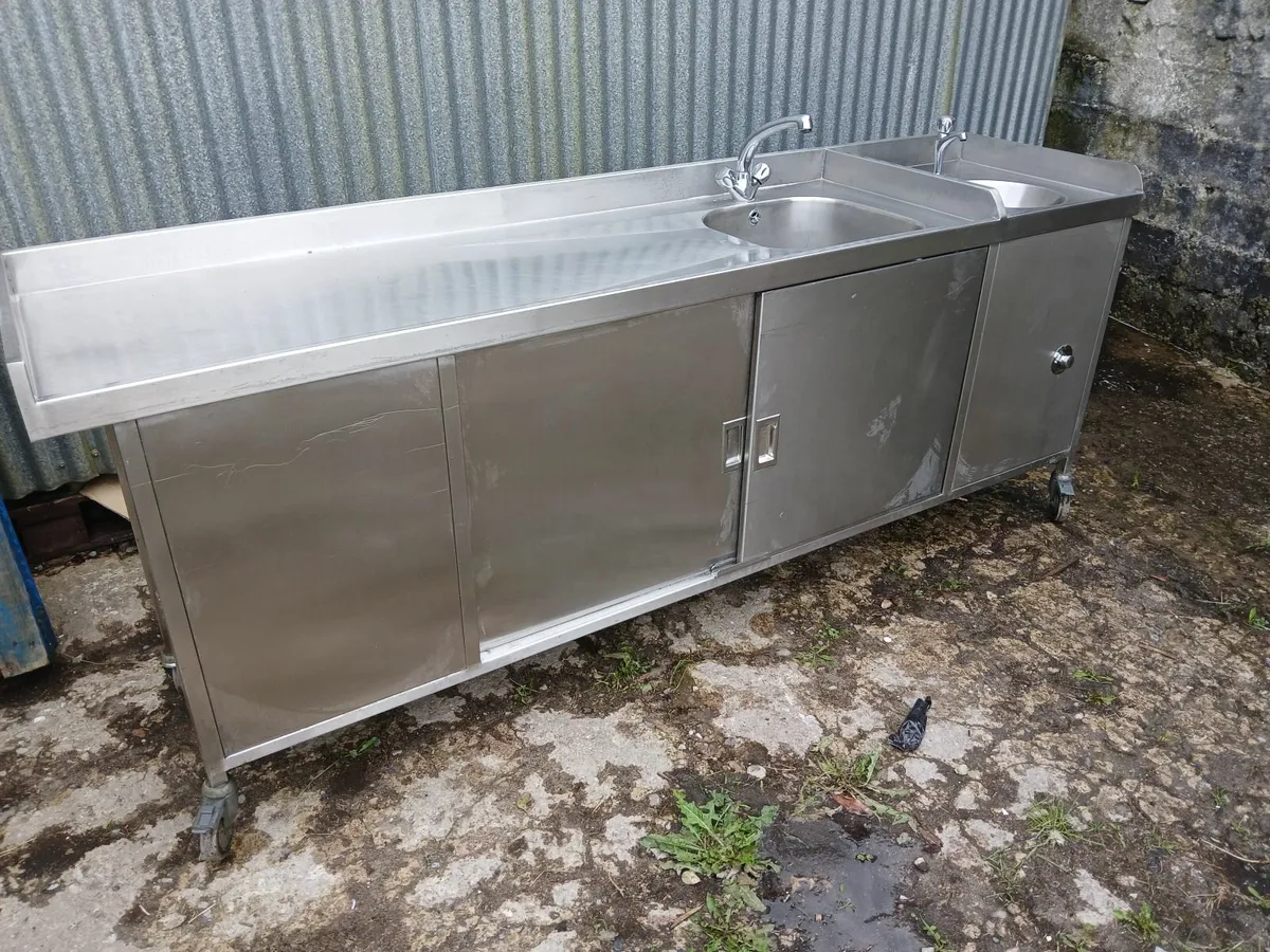 Stainless steel cabbinet /sink unit delivered - Image 2