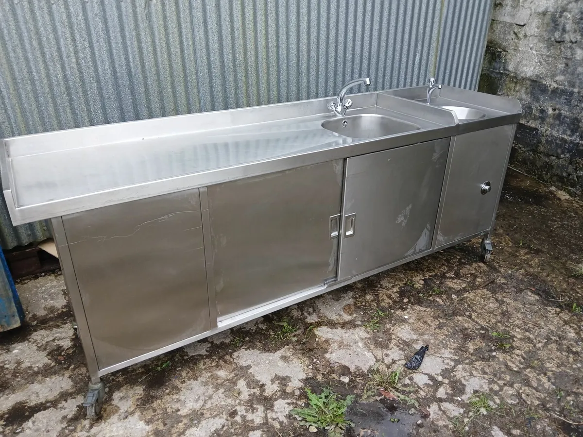 Stainless steel cabbinet /sink unit delivered - Image 3