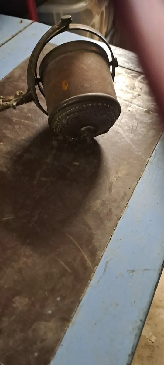 Vintage Brass and Copper Pot - Image 2