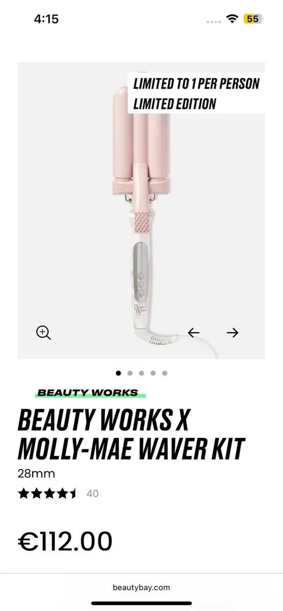 Beauty Works Molly Mae Waver (price negotiable) - Image 1