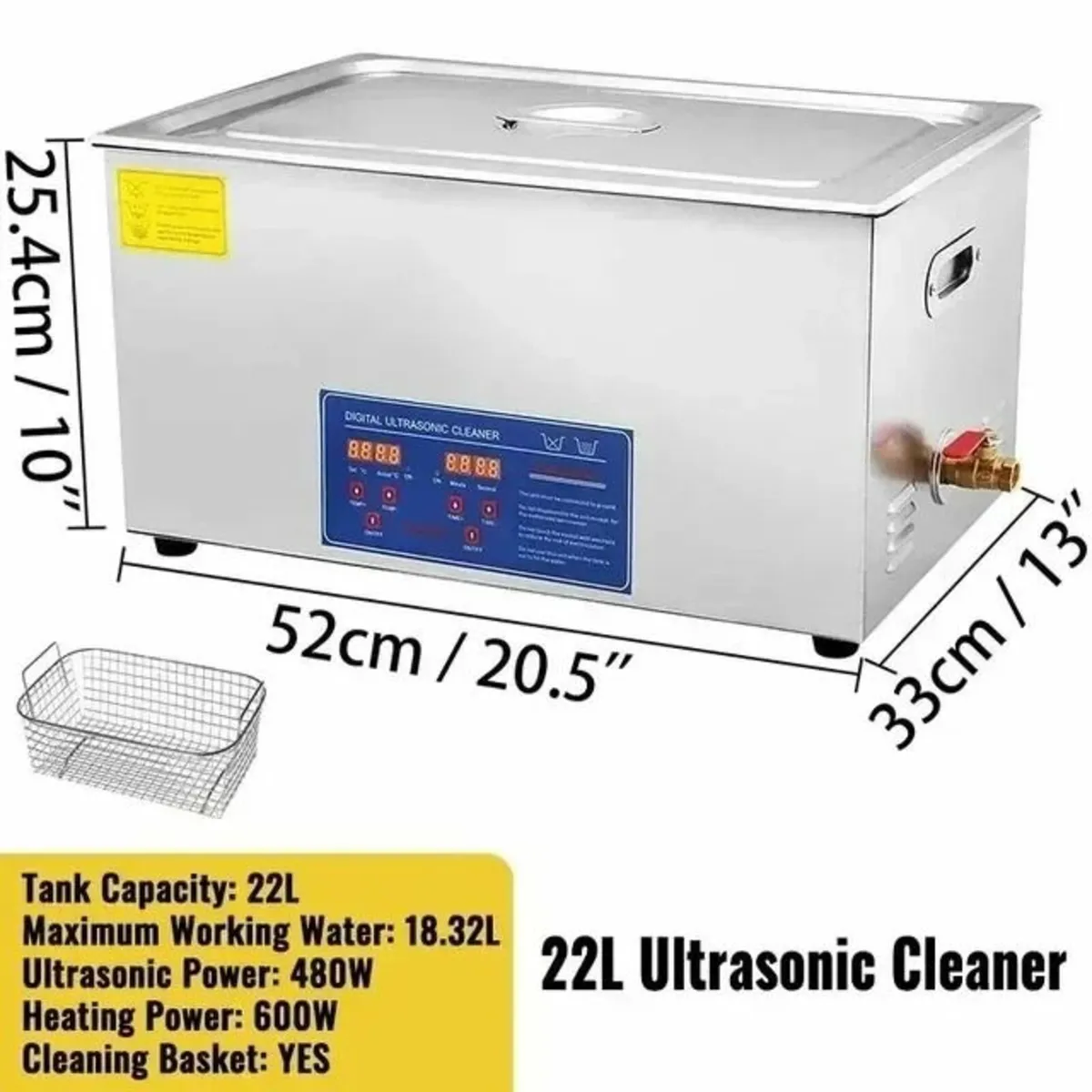 22L Ultrasonic Washer For Jewelry & Tools - Image 2
