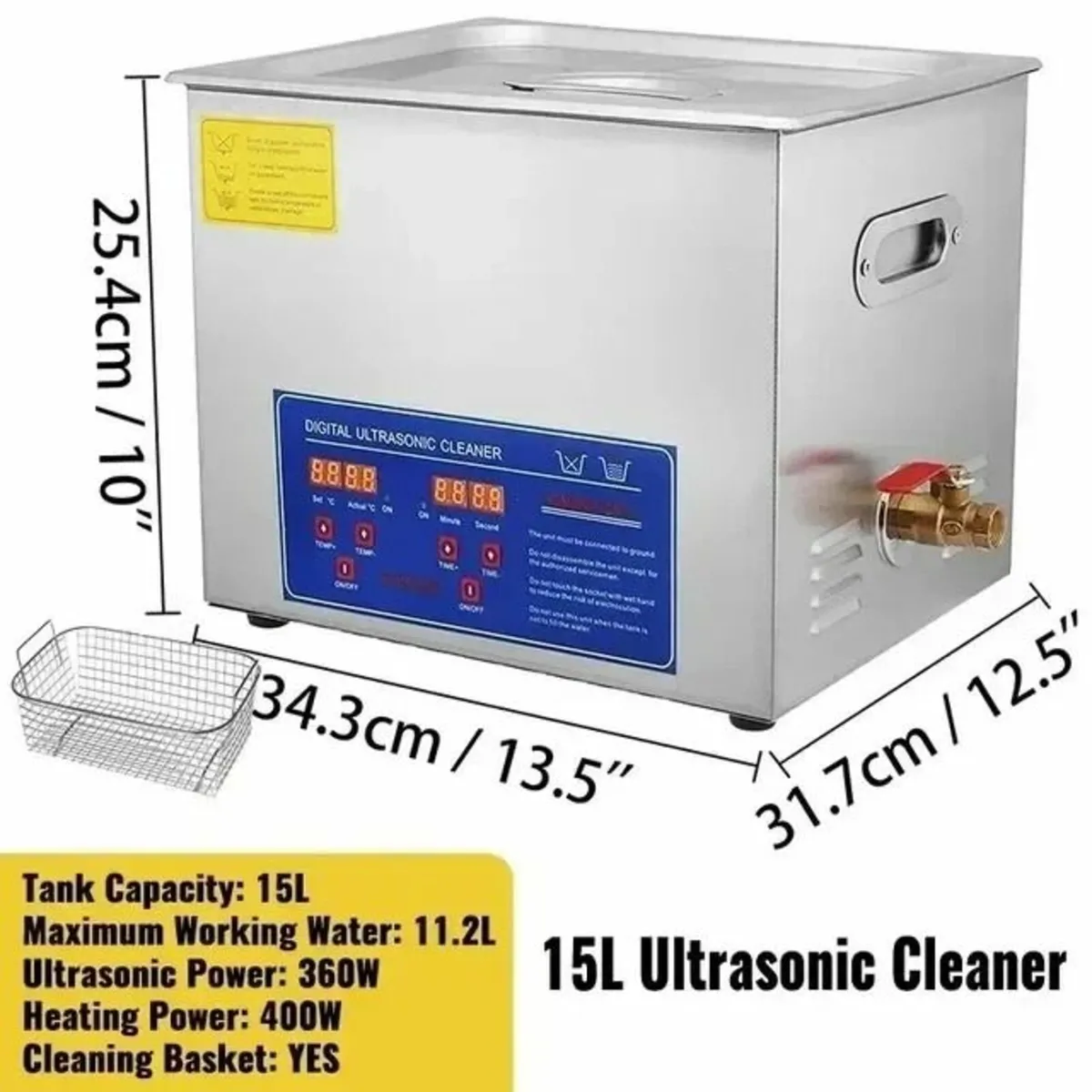 22L Ultrasonic Washer For Jewelry & Tools - Image 3
