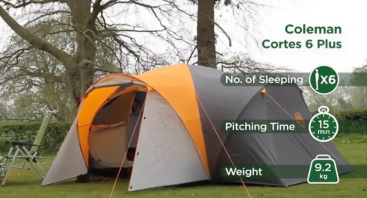 Coleman Cortes 6+man tent - Image 1