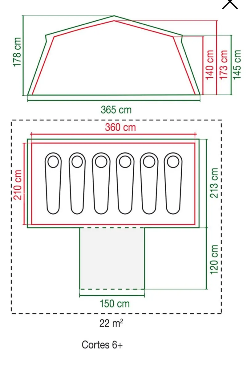 Coleman Cortes 6+man tent - Image 4