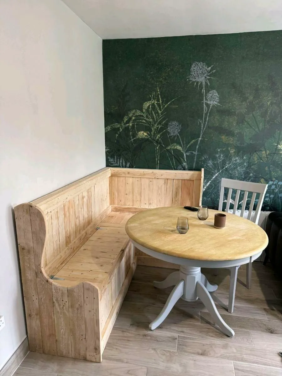 Handmade rustic corner seating - Image 1