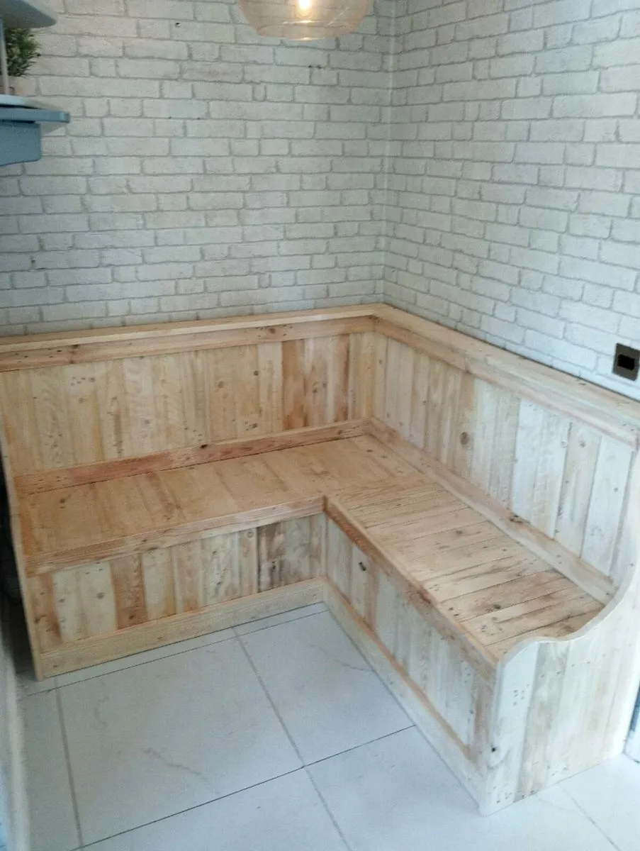Handmade rustic corner seating - Image 2