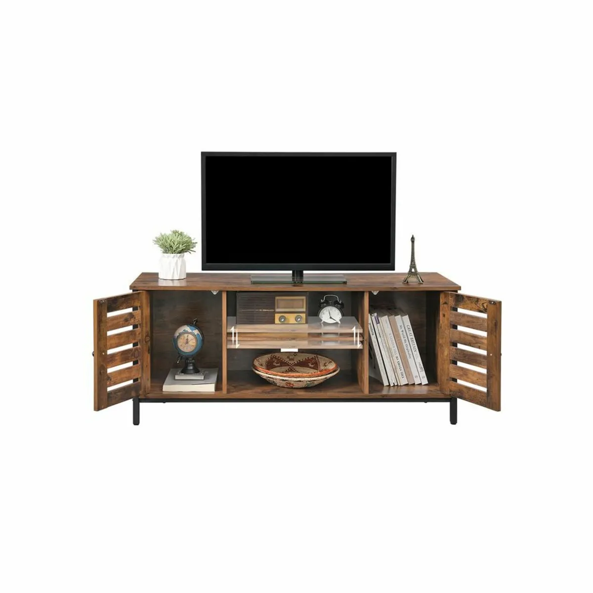 TV lowboard with 2 cabinets and 2 shelf levels TV - Image 3