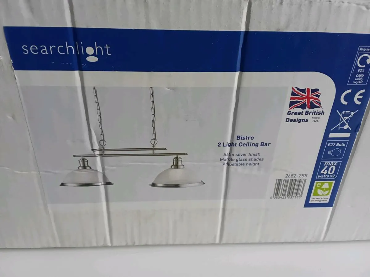 Searchlight Bistro 2 Light Ceiling Bar x1 - Image 3