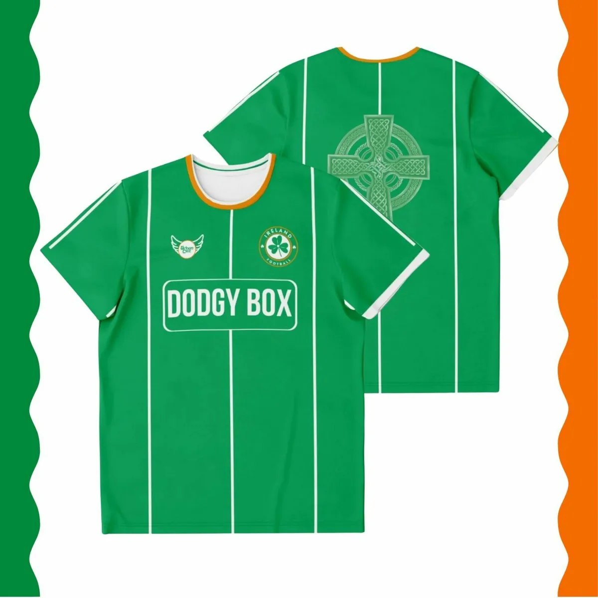 Ireland Dodgy Box Football Jersey, Sizes XS -4XL - Image 1
