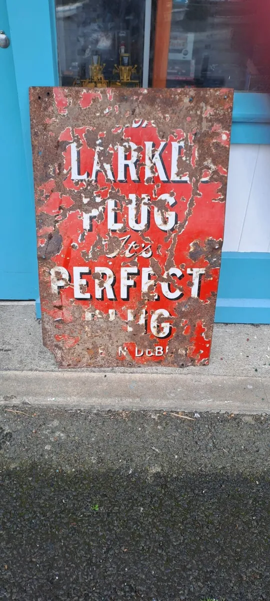 Vintage Clarkes Plug Tobacco Sign Dublin - Image 2