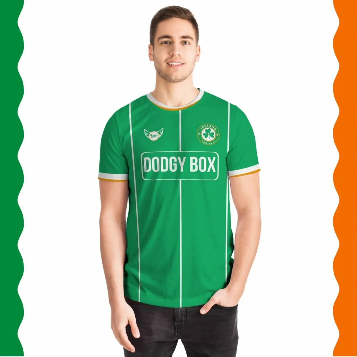 Ireland Dodgy Box Football Jersey, Sizes XS -4XL - Image 2