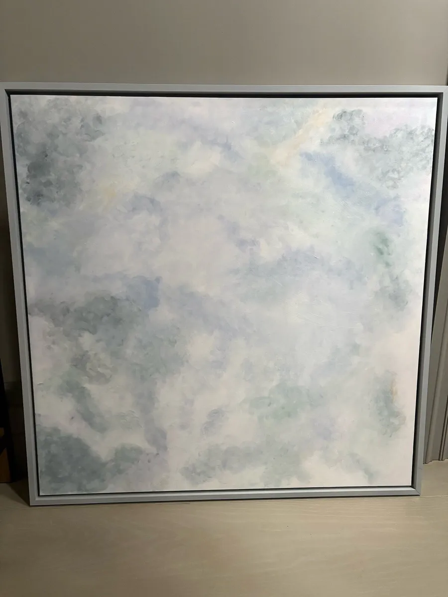 Pair of Cloud oil paintings - Image 1