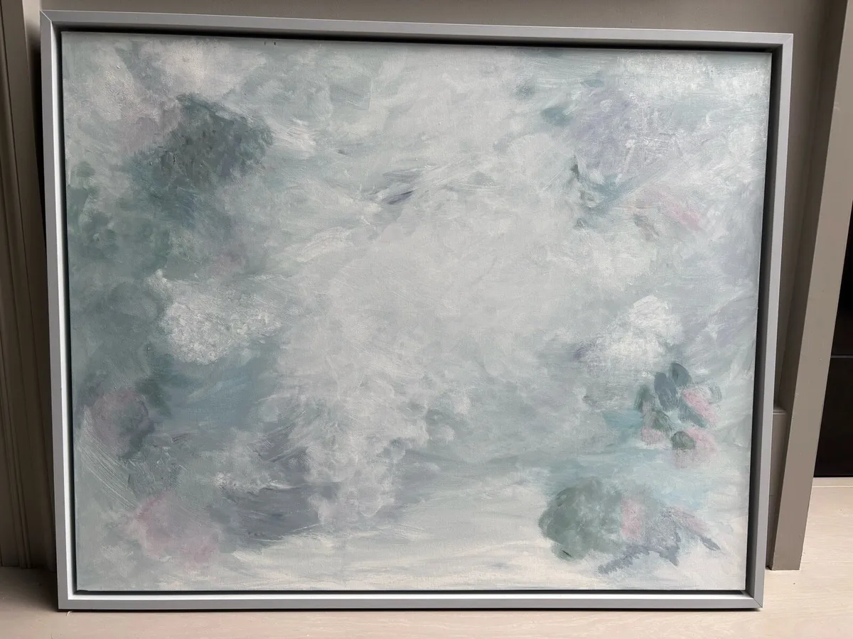 Pair of Cloud oil paintings - Image 2