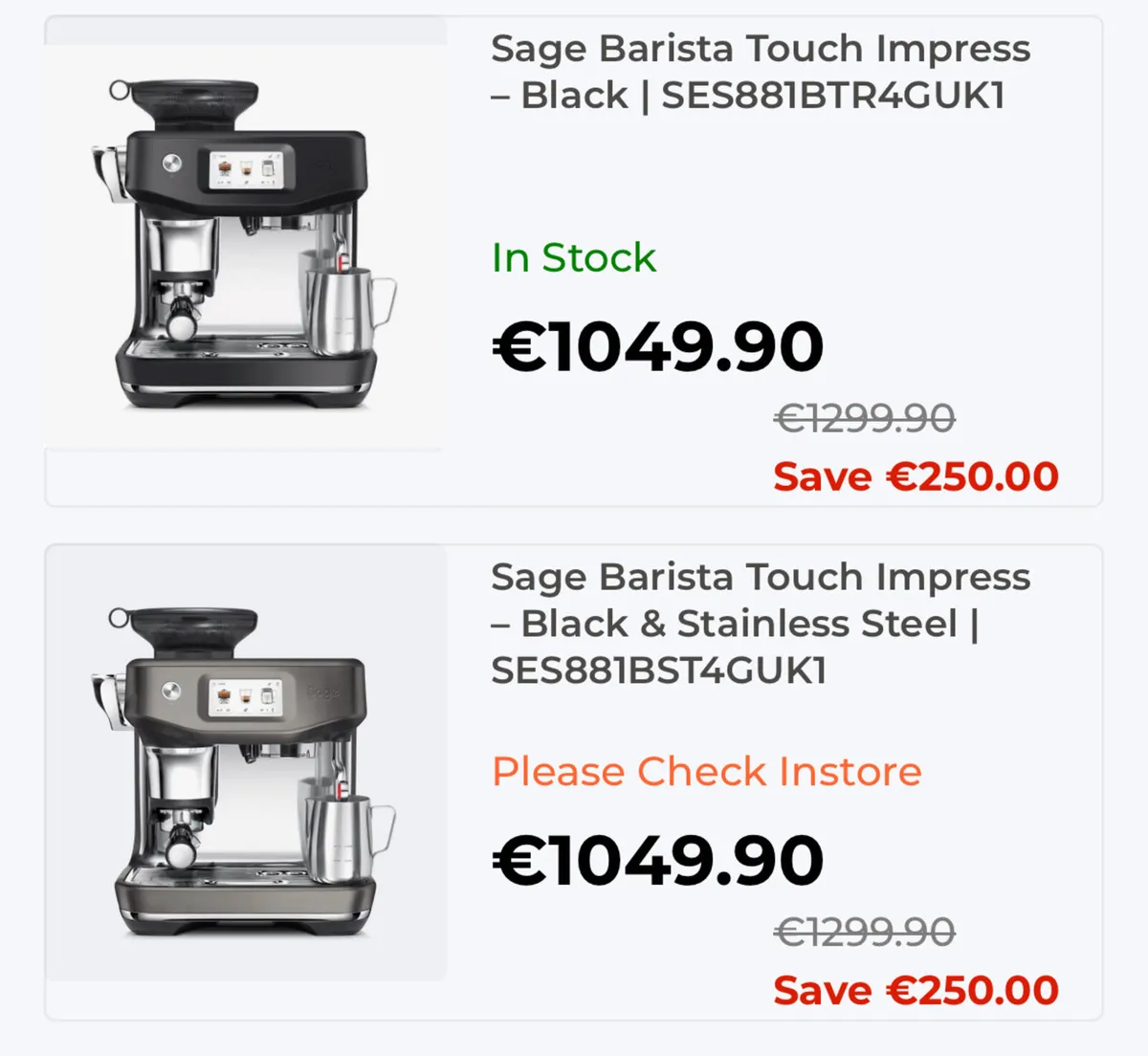 Sage Barista Touch Impress - Charcoal - Image 1