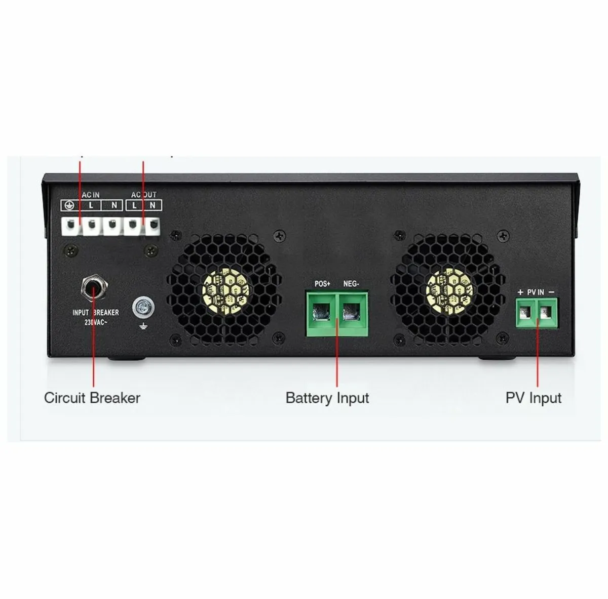 2400W 24V MPPT Pure Sine Wave Hybrid inverter - Image 4