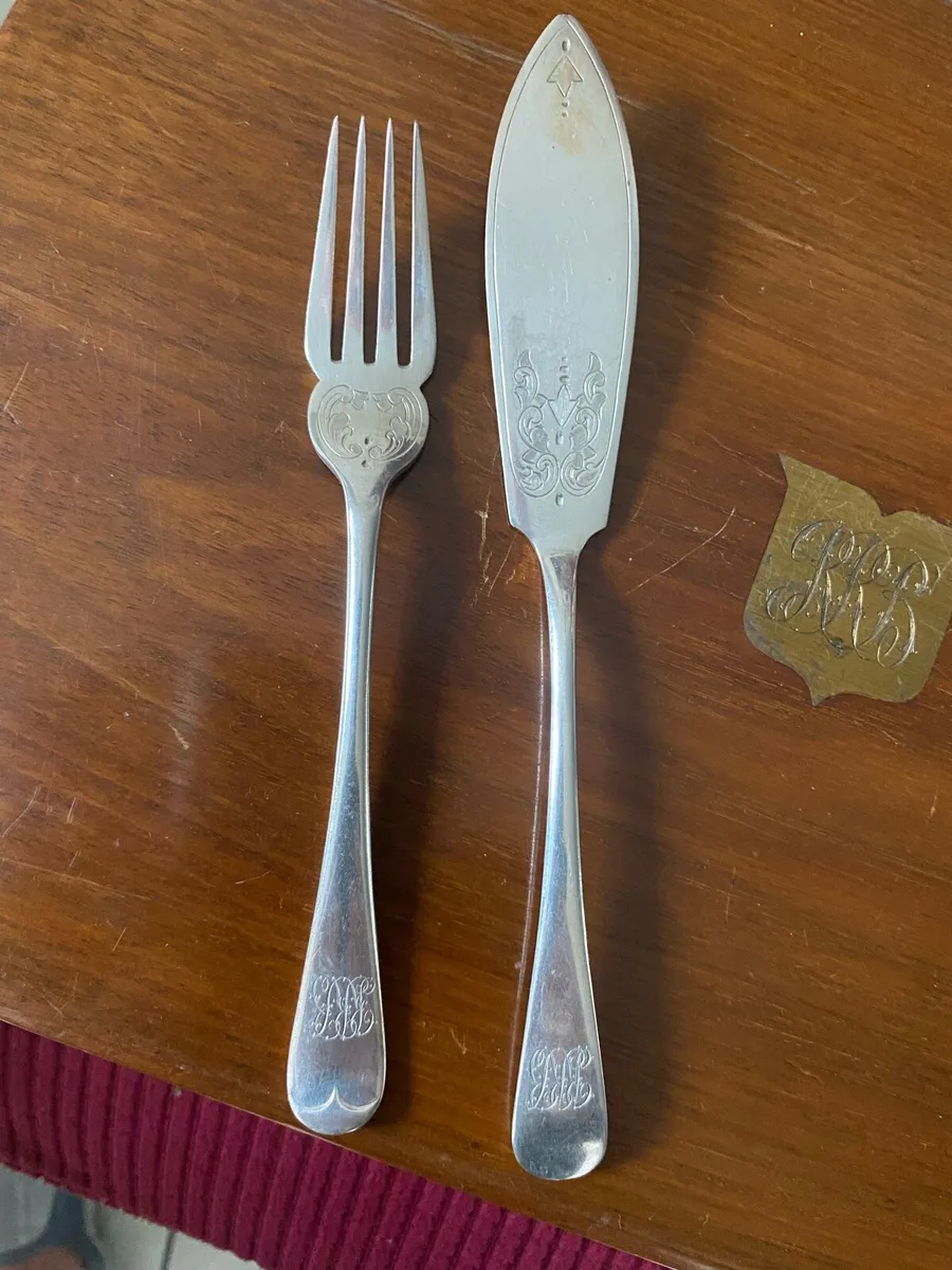 Antique Boxed 24 Piece Fish Set - Image 3