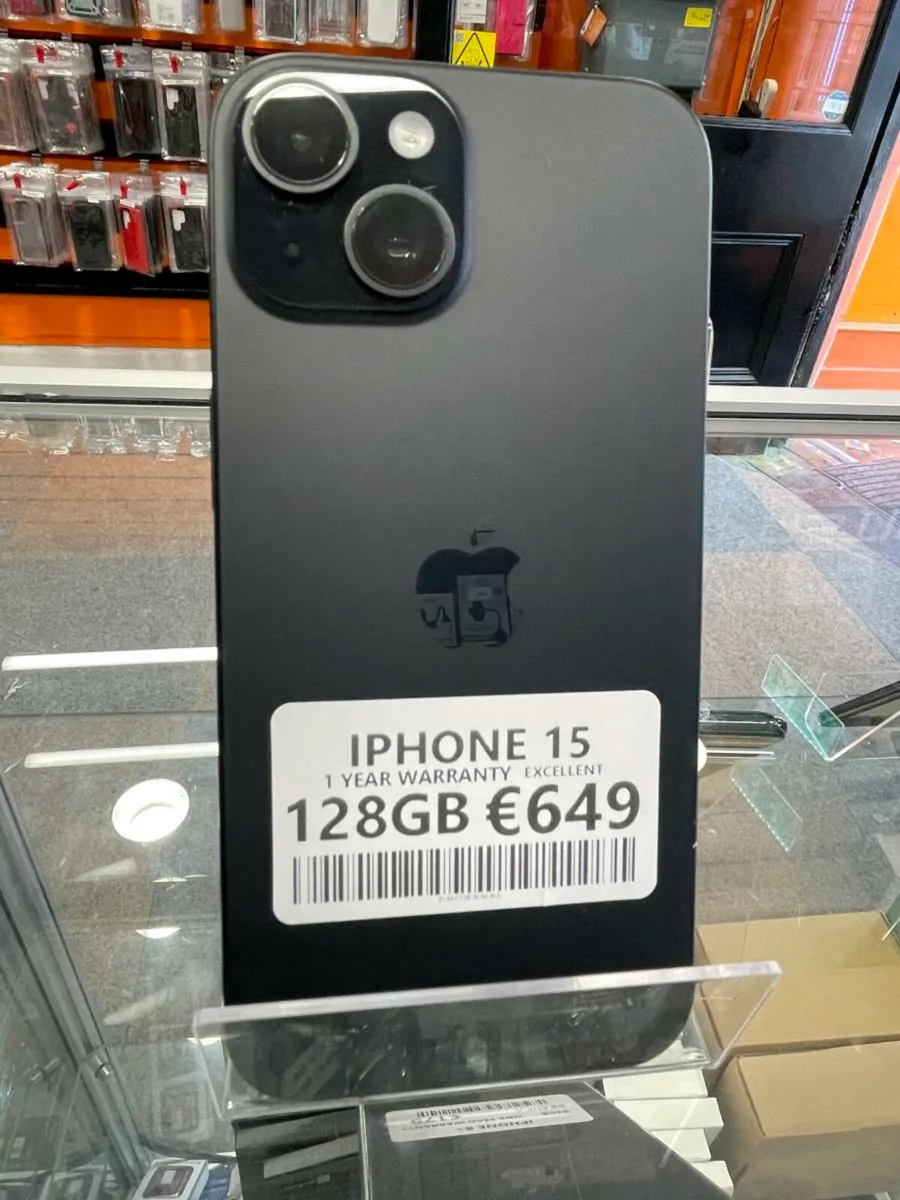 IPHONE 15 128GB 1 YEAR WARRANTY UNLOCKED - Image 1